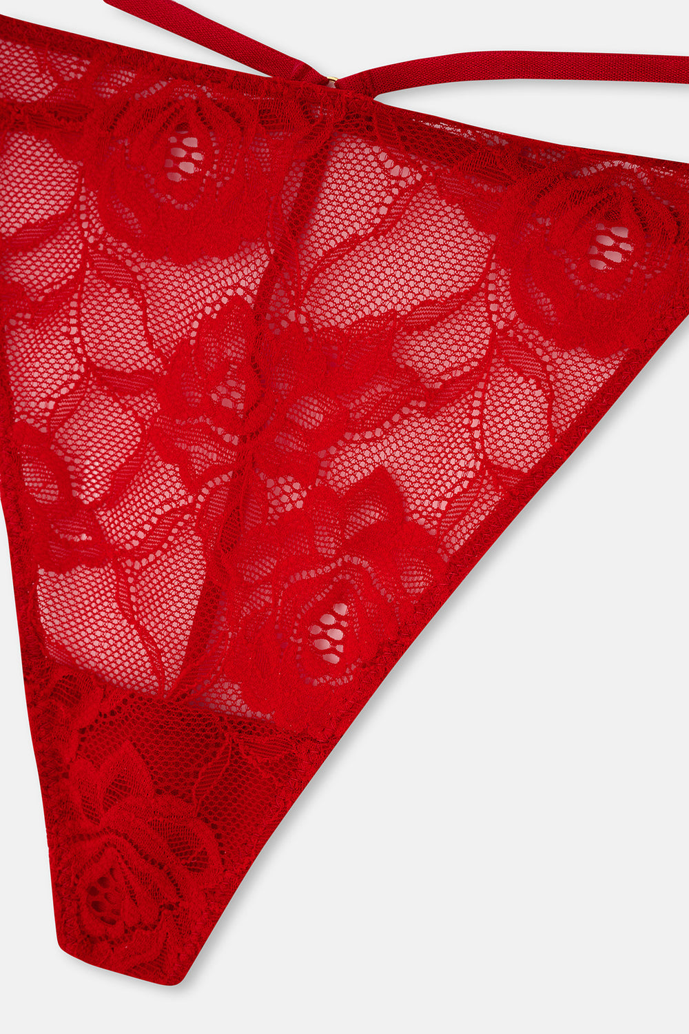 Kırmızı Dantelli G-String Külot