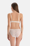 Ekru Dantelli Brazilian Külot