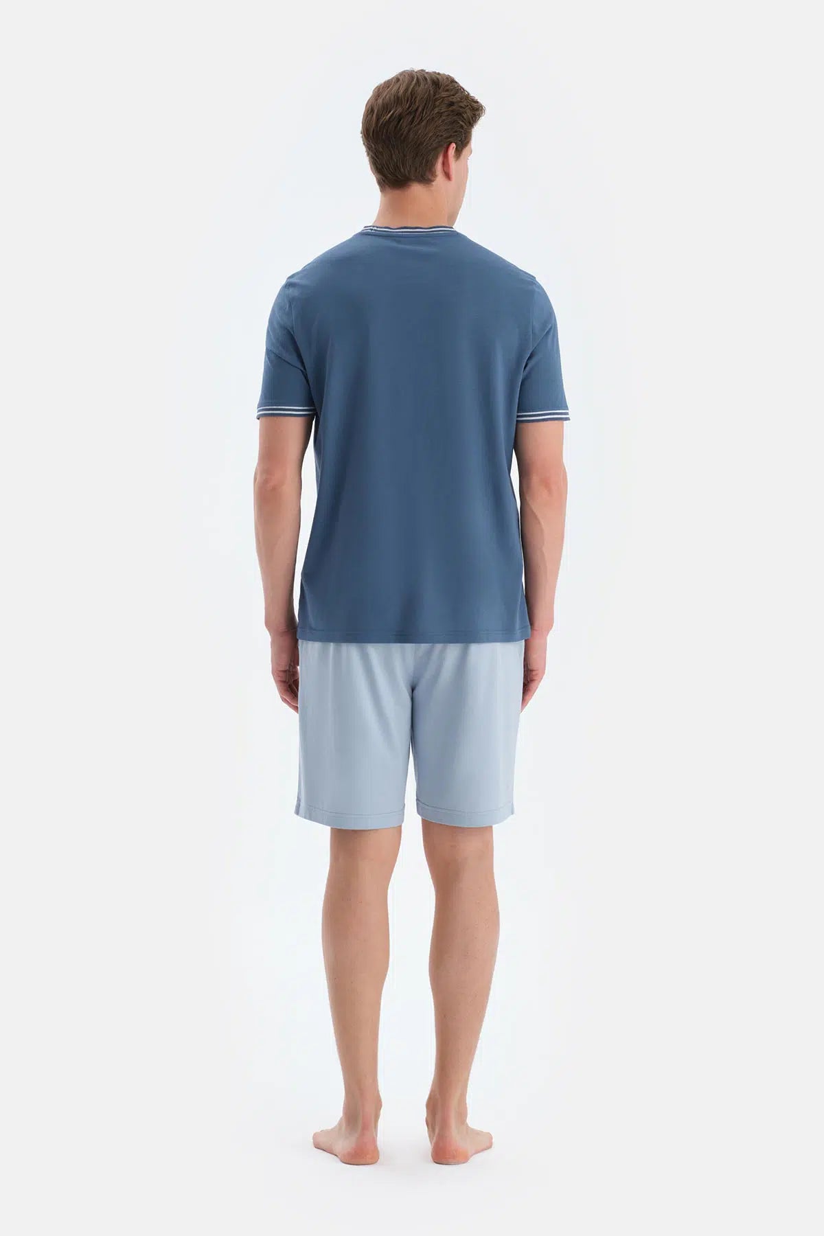 Açık Mavi Penye Modal Ikili Şort