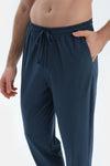 Lacivert Jogger Paça Basıc Penye Modal Pantolon