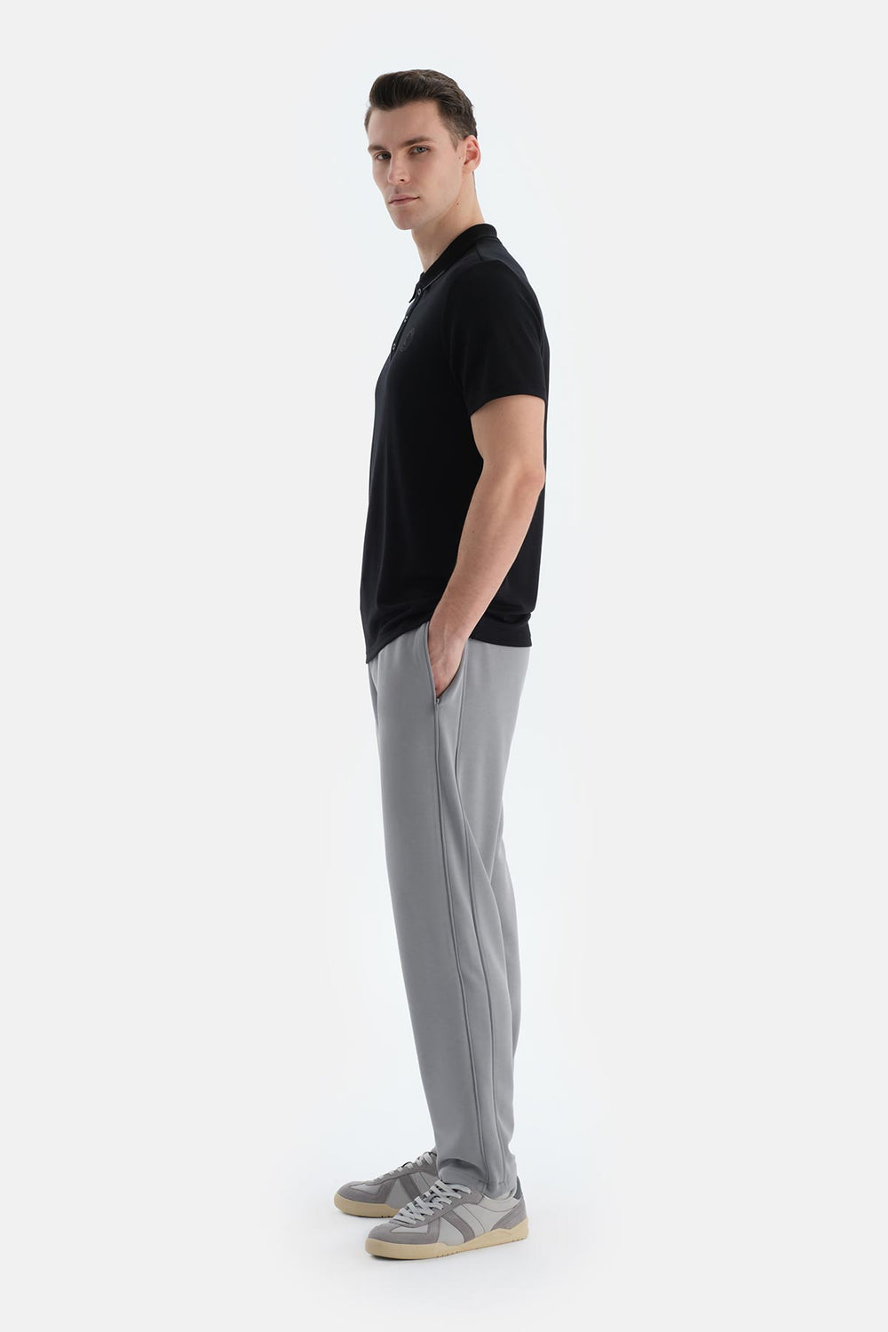 Gri Erkek Modal Karışımlı Pantolon