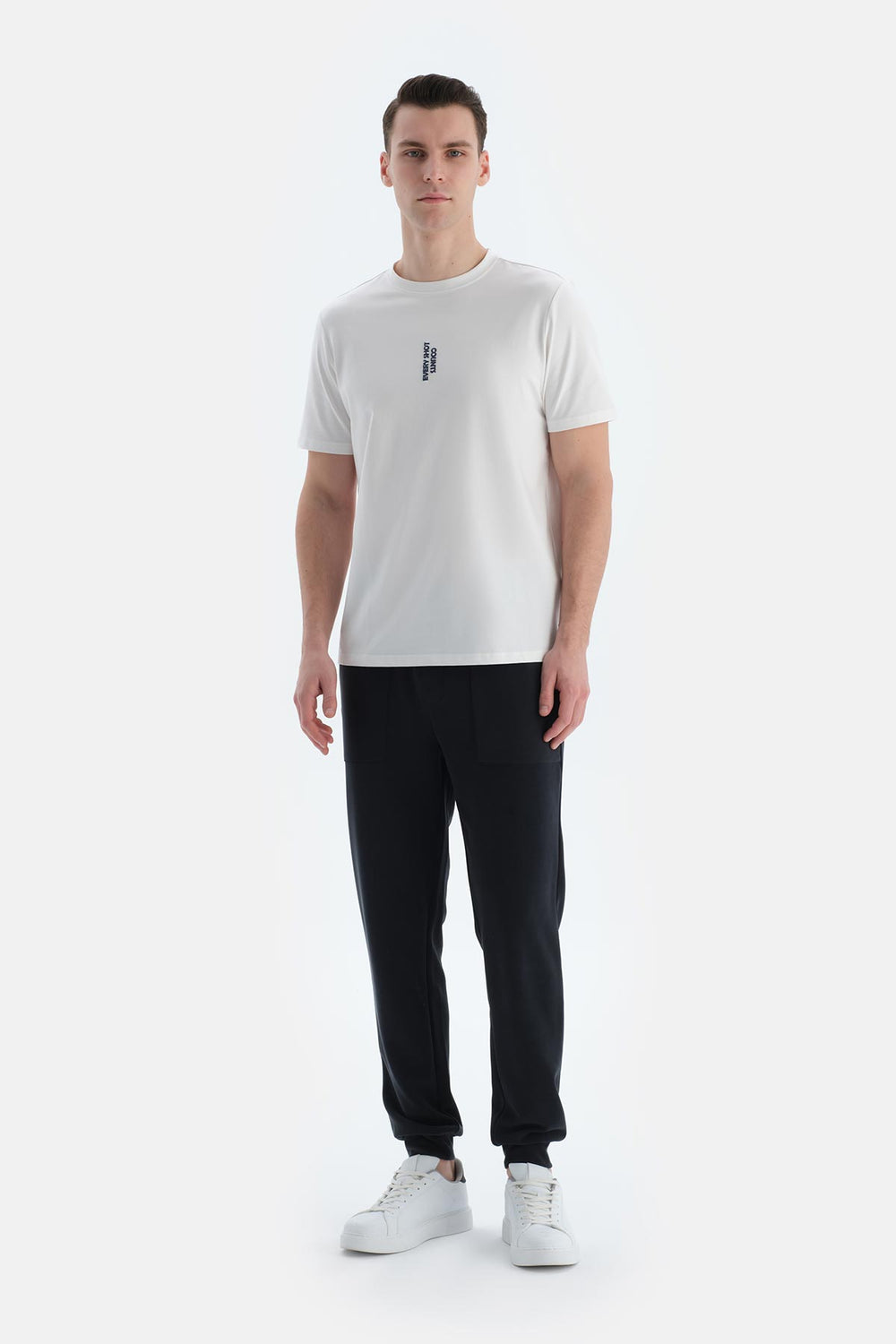 Siyah Erkek Modal Karışımlı Jogger Pantolon