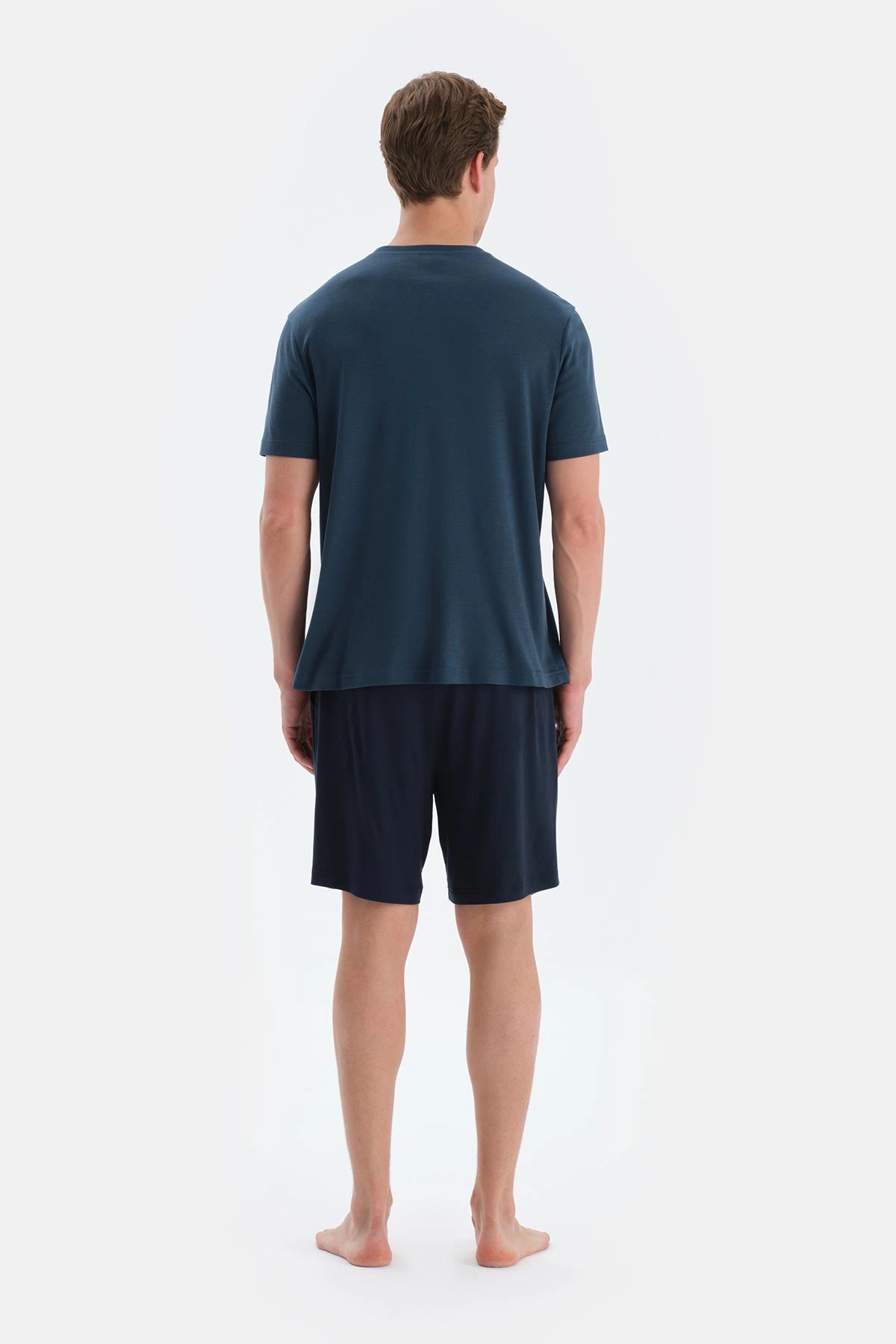 Indigo Penye Modal Ikili Şort