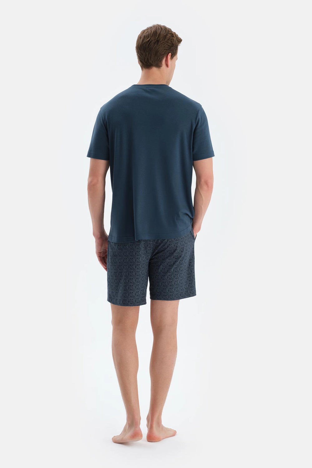 Indigo Penye Modal Ikili Şort