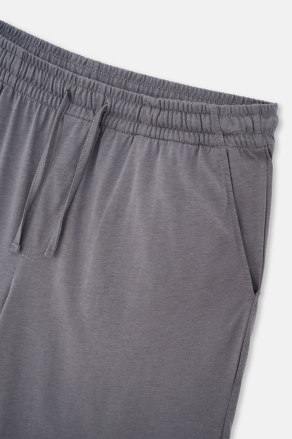 Antrasit-Siyah Pamuk Modal İkili Örme Şort