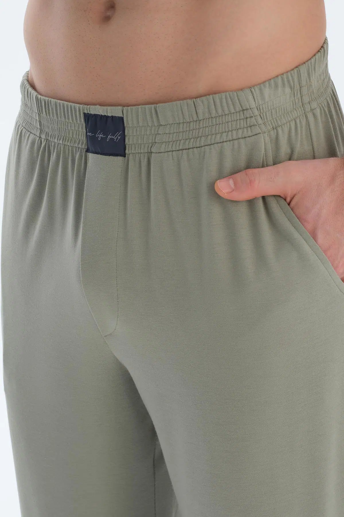 Bej Kısa Kollu Basıc Gömlek Pantolon Pijama Takımı