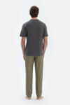 Antrasıt Kısa Kollu Dikiş Detaylı Tişört Pantolon Pijama Takımı