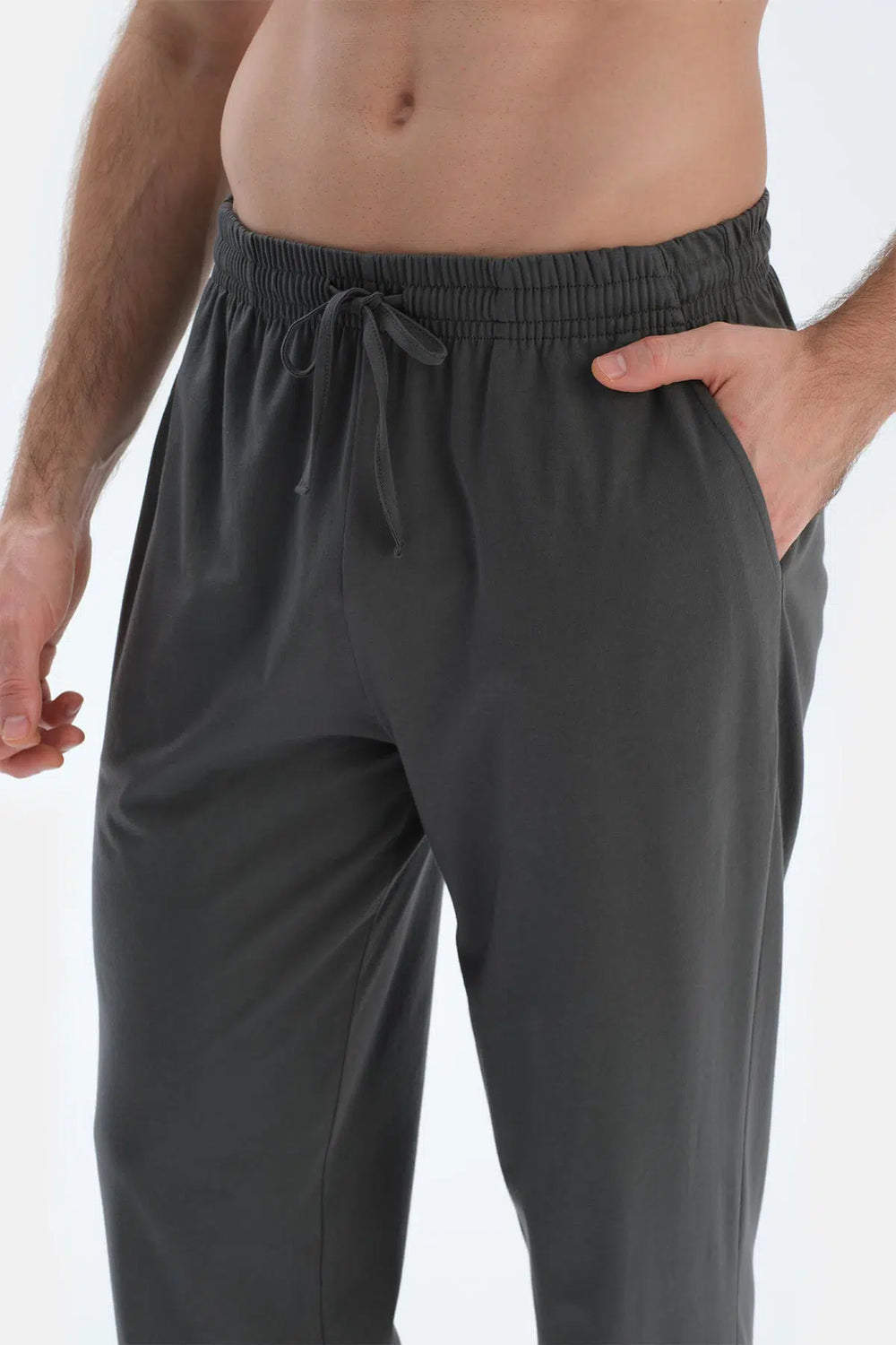 Gri Kısa Kollu Dikiş Detaylı Gömlek Pantolon Pijama Takımı