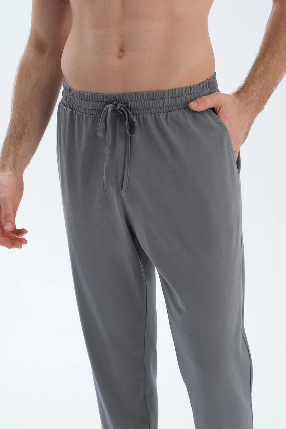 Açık Gri Kısa Kollu Baskı Detaylı Tişört Pantolon Pijama Takımı