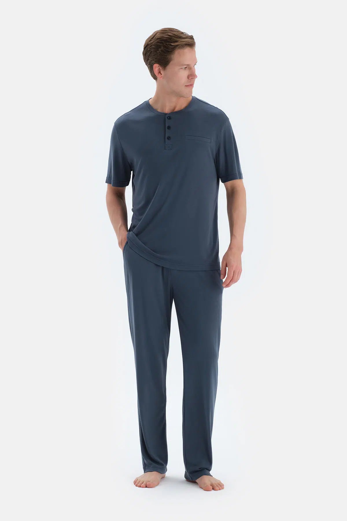 Indigo Cool Touch Pat Ve Fleto Tişört Pantolon Pijama Takımı