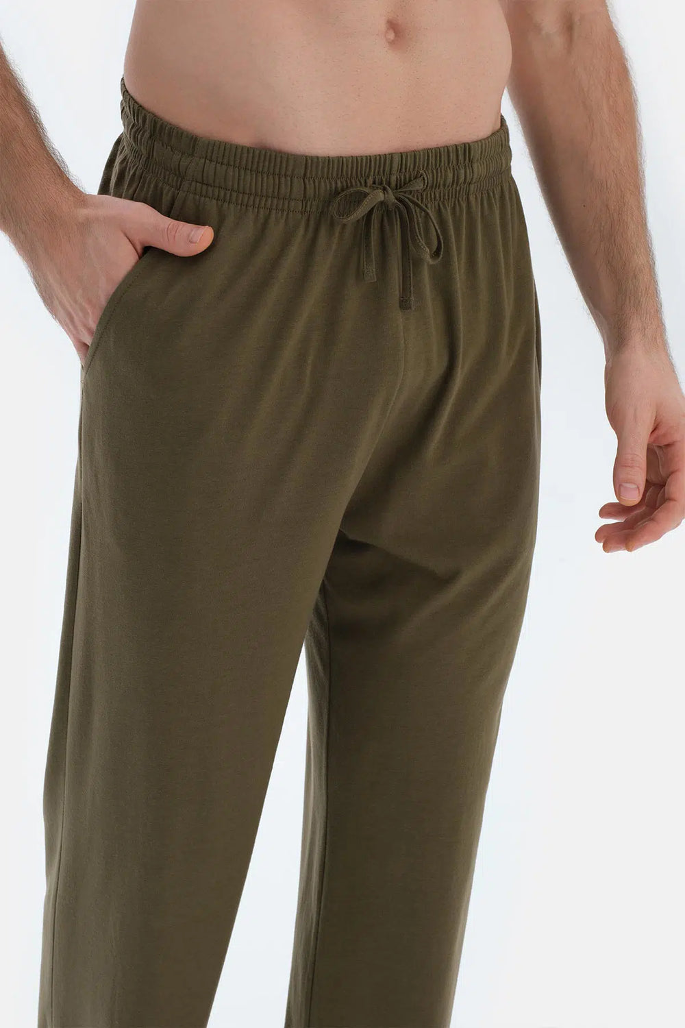 Ekru Kısa Kollu Yarım Patlı Tişört Pantolon Pijama Takımı