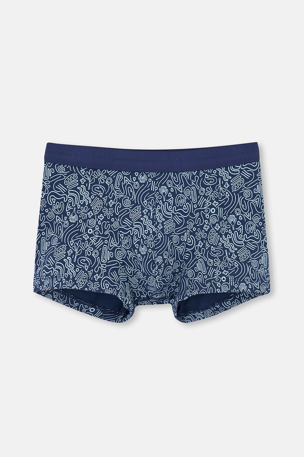 Lacivert 2'li Desenli Pamuk Boxer