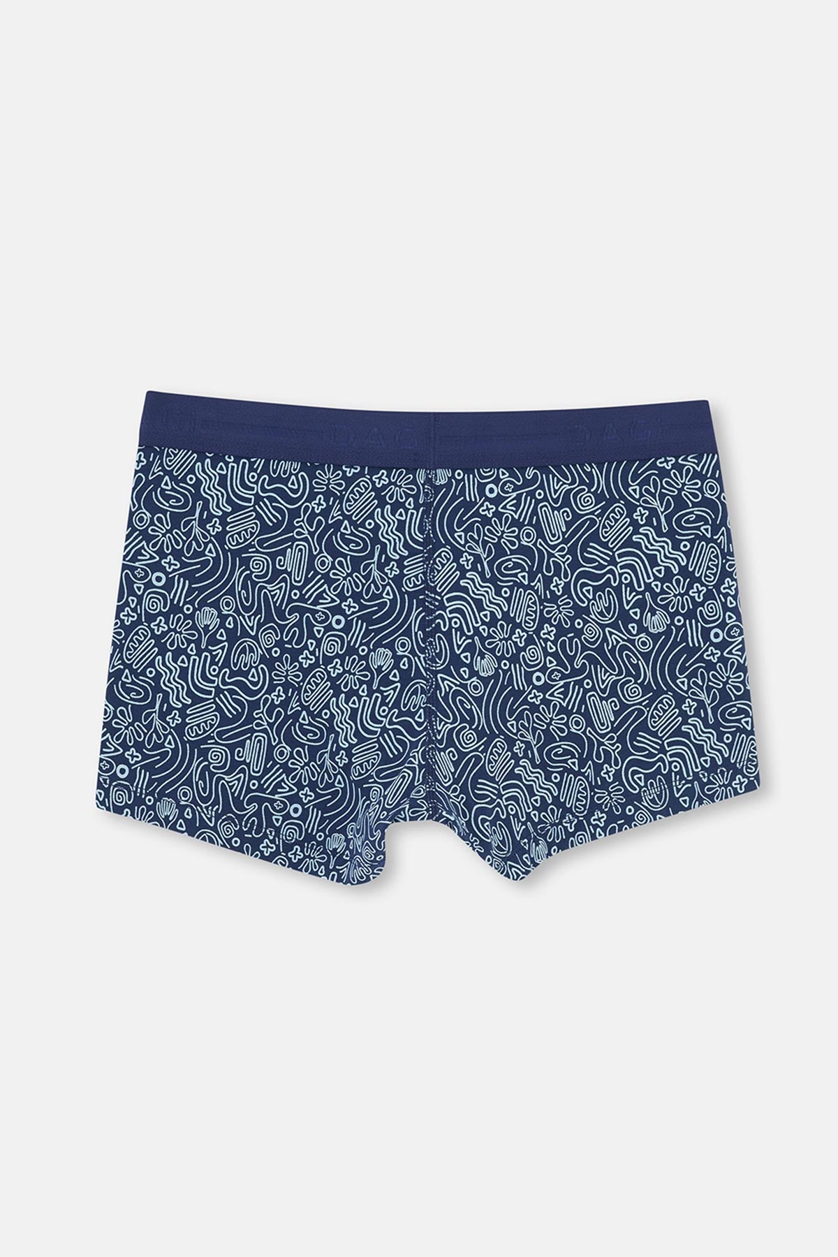 Lacivert 2'li Desenli Pamuk Boxer