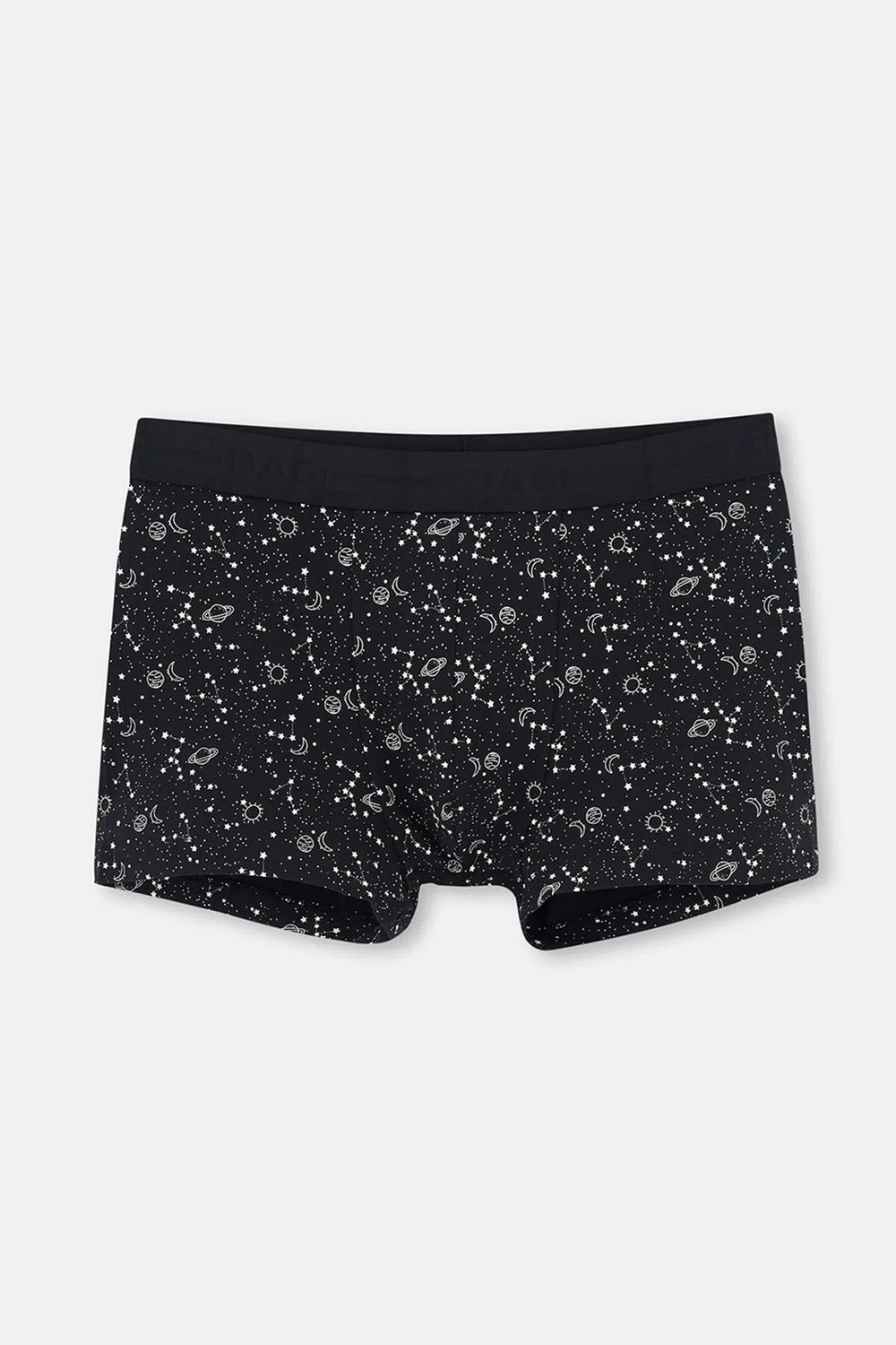 Siyah Desenli Pamuk Boxer