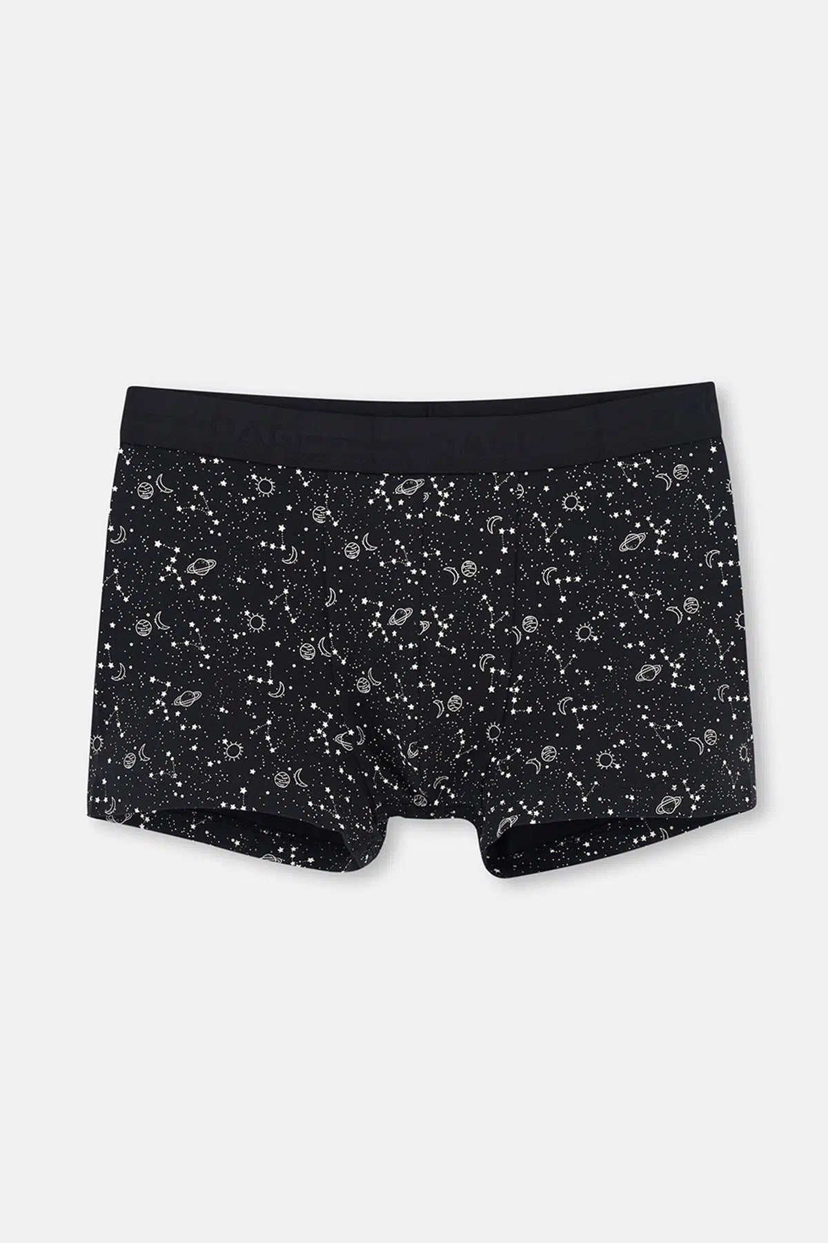 Siyah Desenli Pamuk Boxer