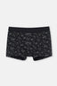Siyah Desenli Pamuk Boxer