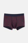 Kırmızı-Lacivert 3'lü Desenli Micro Modal Boxer