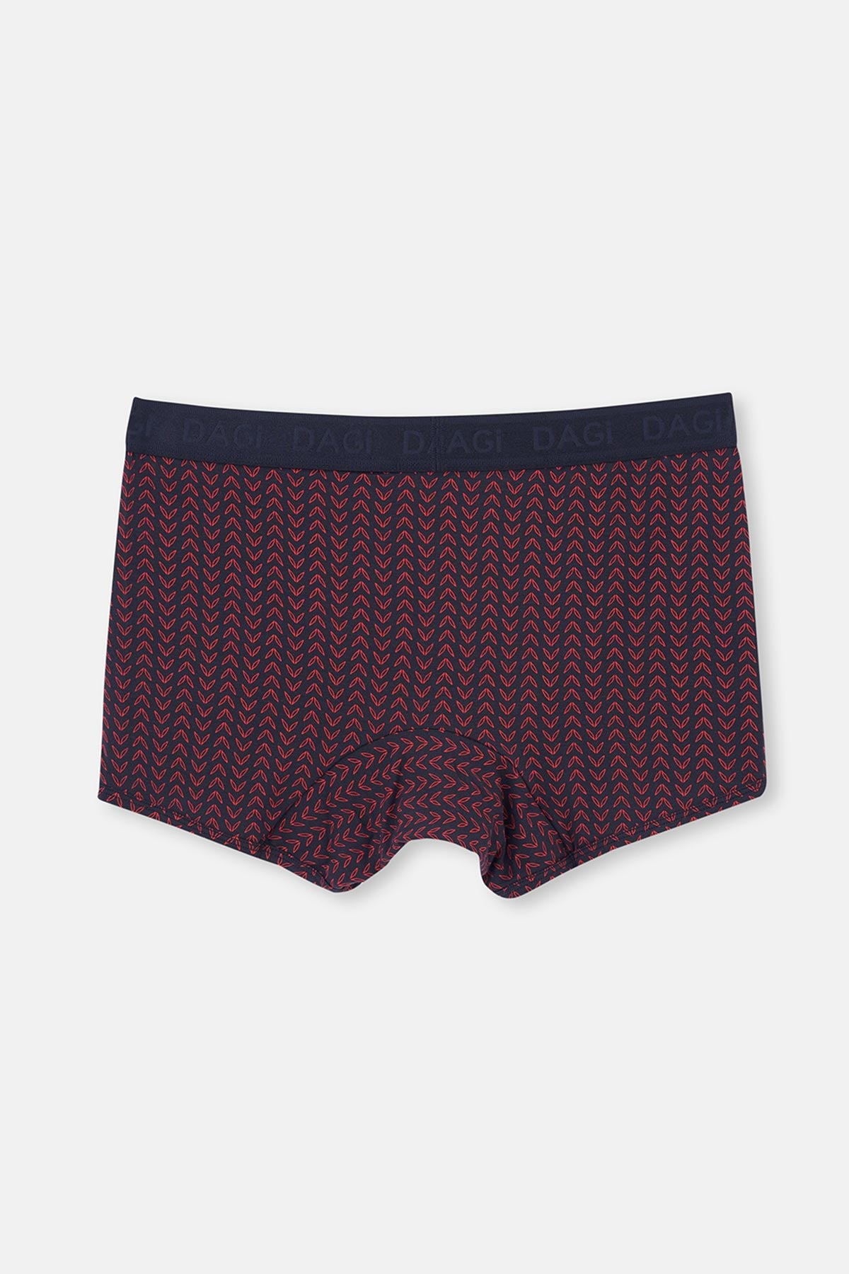Kırmızı-Lacivert 3'lü Desenli Micro Modal Boxer