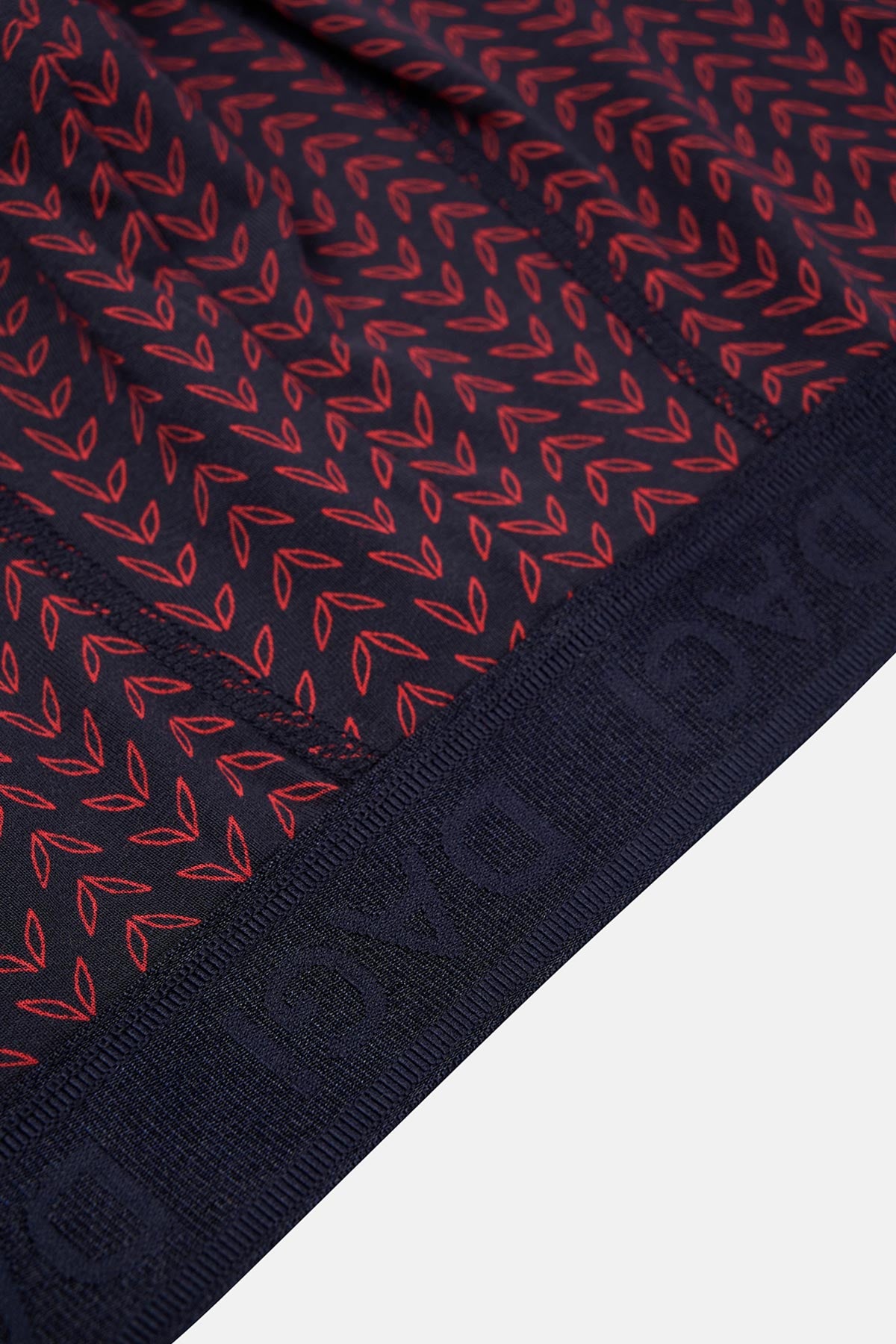 Kırmızı-Lacivert 3'lü Desenli Micro Modal Boxer