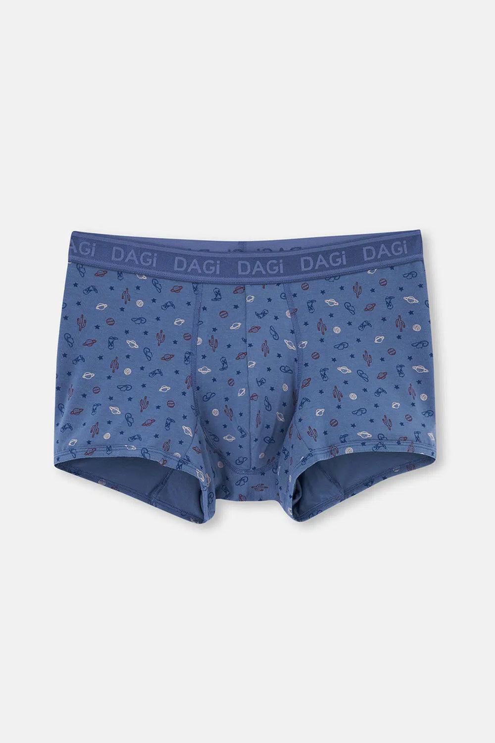Mavi 2'li Desenli Micro Modal Boxer