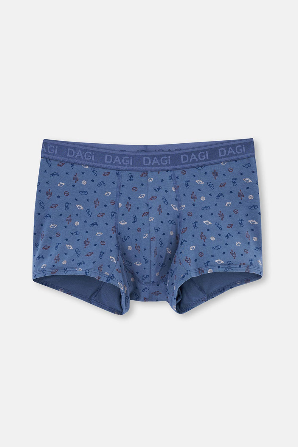 Mavi 2'li Desenli Micro Modal Boxer