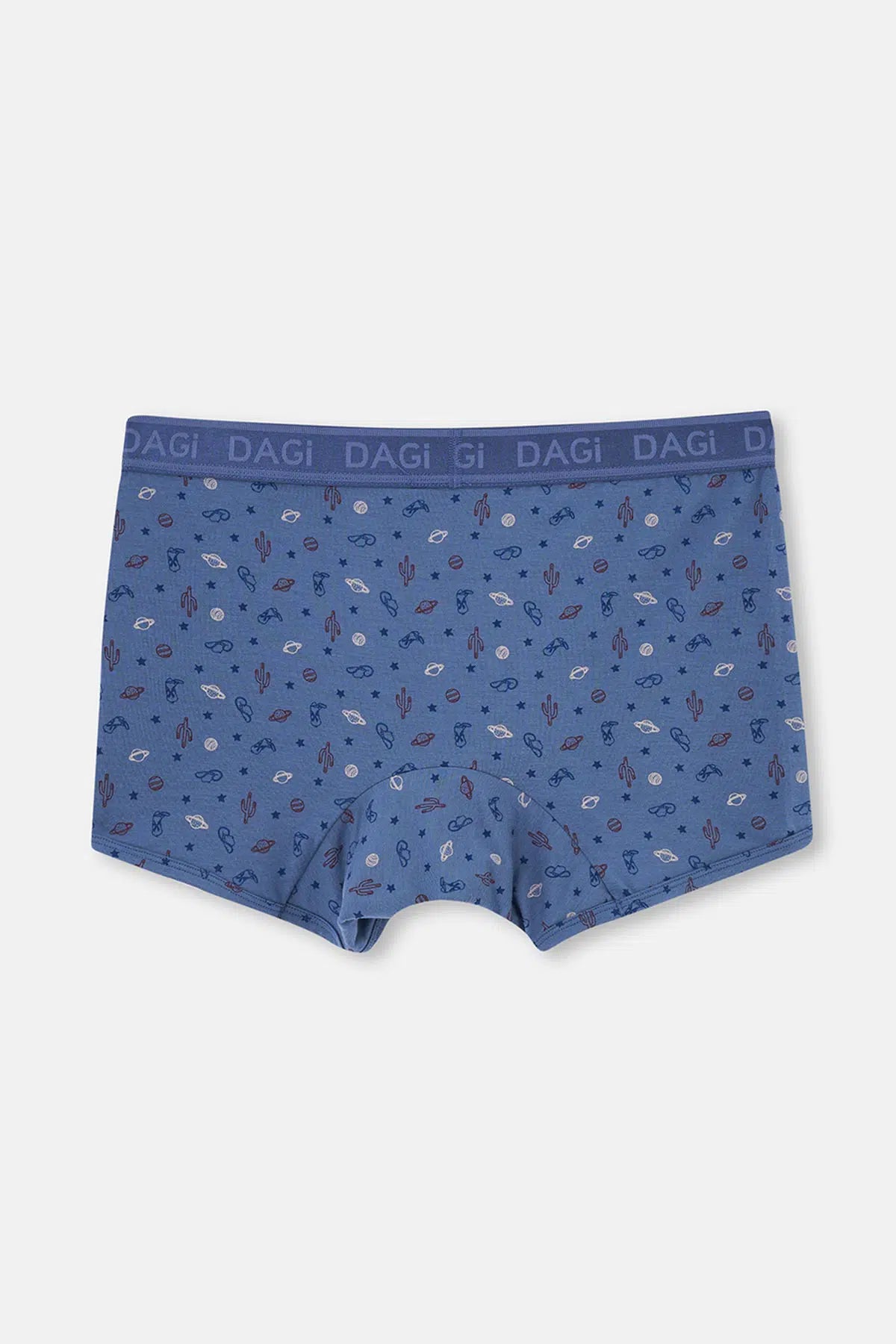 Mavi 2'li Desenli Micro Modal Boxer