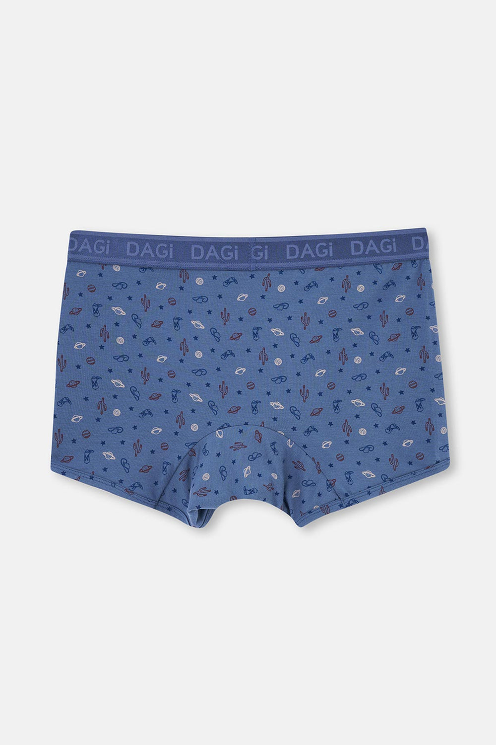 Mavi 2'li Desenli Micro Modal Boxer