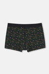 Siyah Desenli Pamuk Boxer