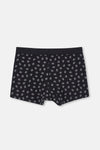 Siyah Desenli Pamuk Boxer