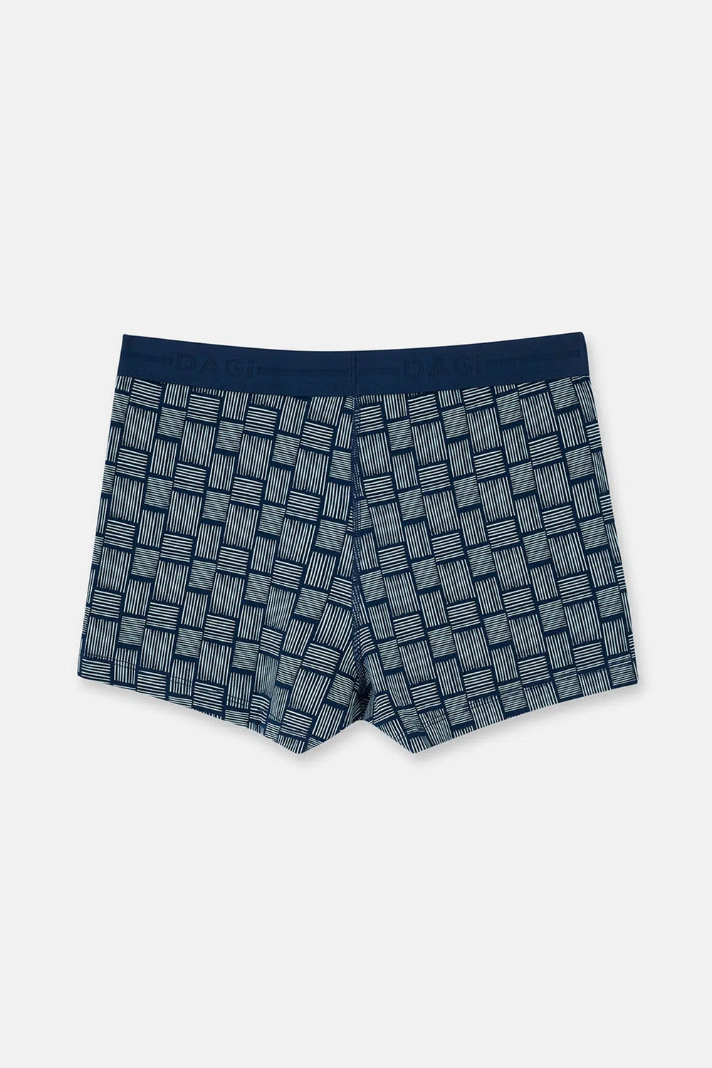 Lacivert Desenli Pamuk Boxer
