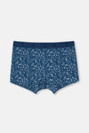 Lacivert Desenli Micro Modal Boxer