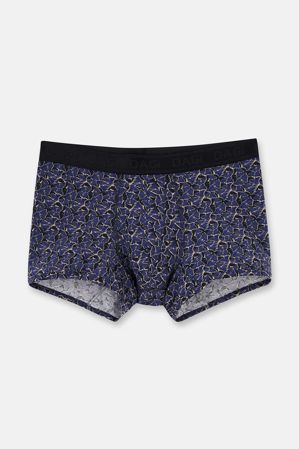 Lacivert 3'lü Desenli Micro Modal Boxer