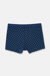 Lacivert-Mavi 2'li Desenli Pamuk Boxer