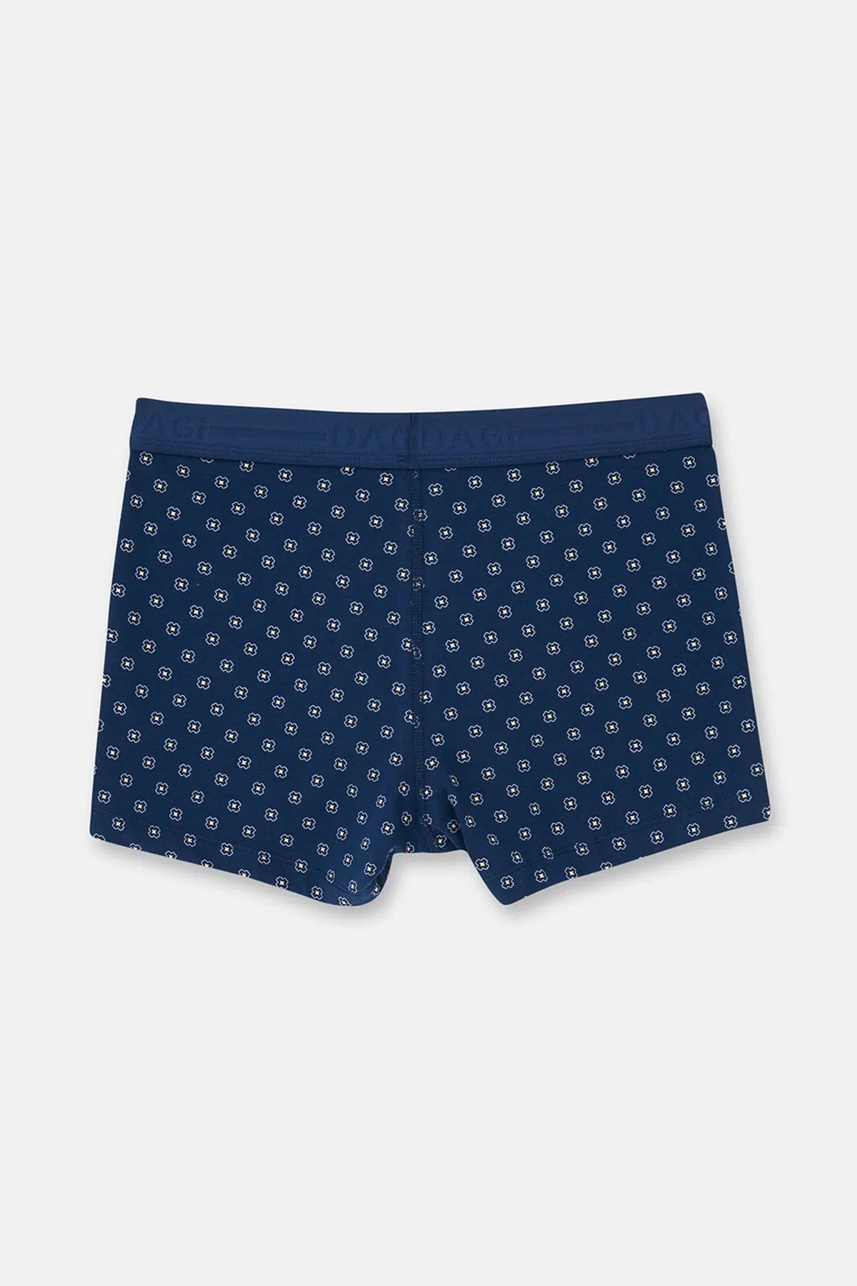 Lacivert-Mavi 2'li Desenli Pamuk Boxer