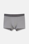 Gri 5210 3'lü Düz Pamuk Boxer