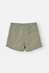 Haki Çizgili Kısa Şort