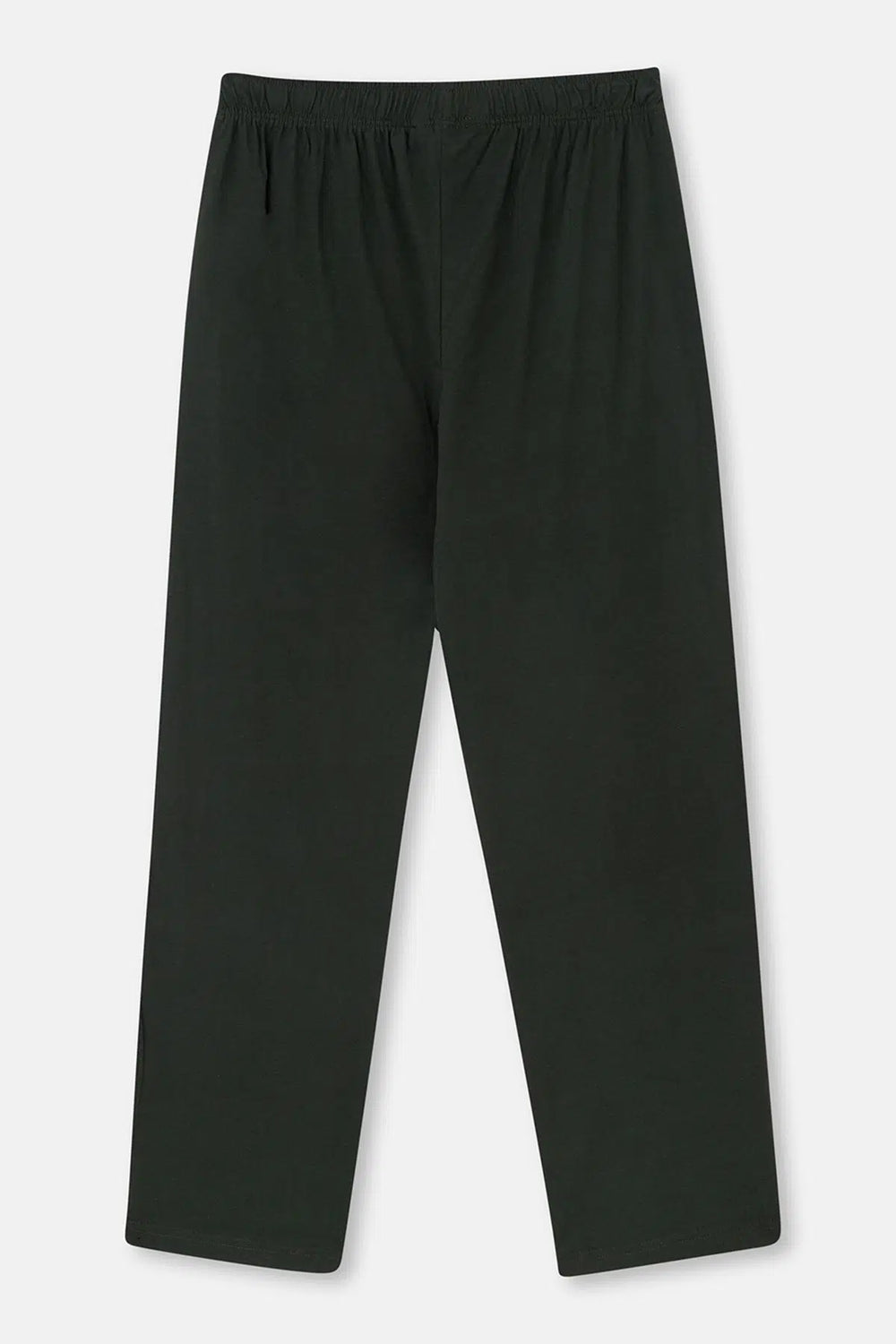 Gri–Yeşil Düz Paça Dokuma Etiket Detaylı Penye Modal Ikili Pantolon