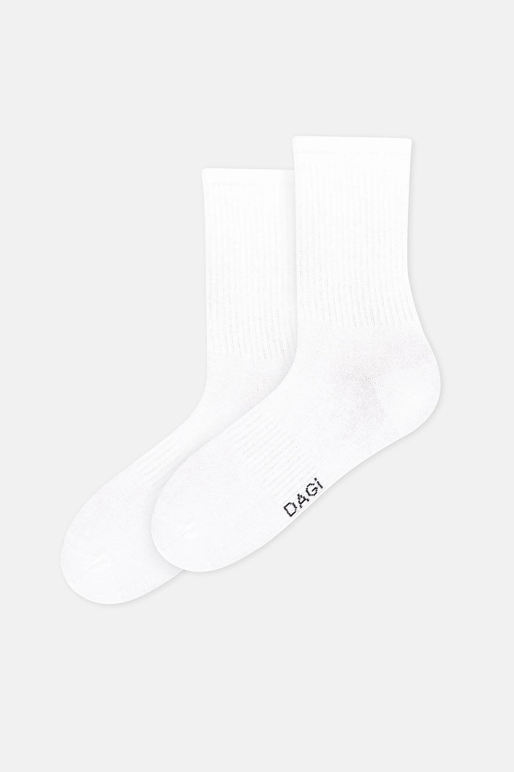 Beyaz Erkek Çizgi Desenli Spor Çorap 2'li