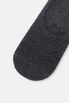 Siyah-Antrasit Melanj Erkek 2'li Çizgi Desen Görünmez Çorap