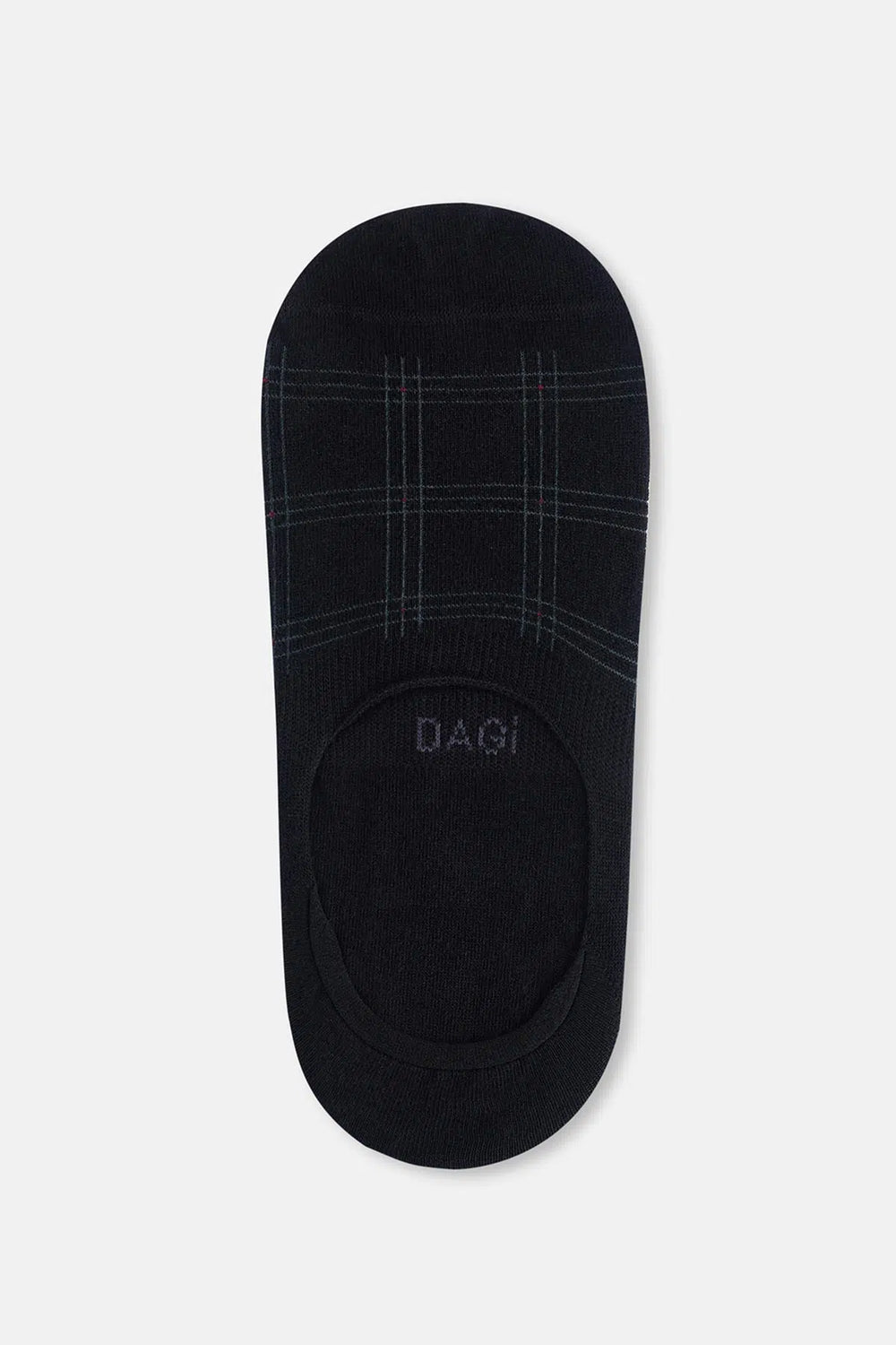 Lacivert-Siyah Erkek 2'li Kare Desen Görünmez Çorap