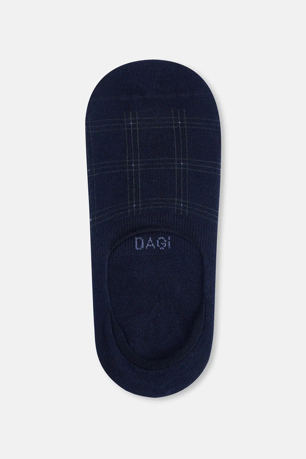 Lacivert-Siyah Erkek 2'li Kare Desen Görünmez Çorap