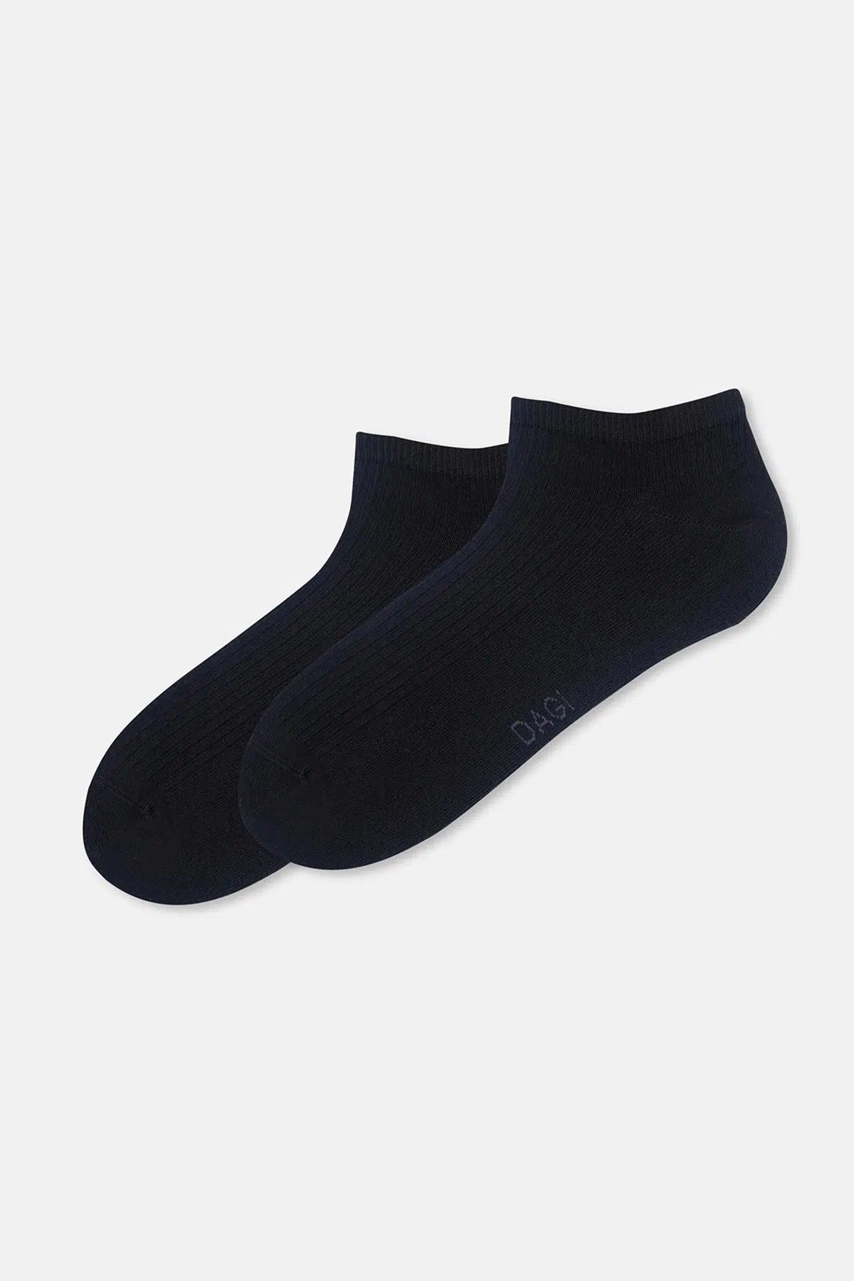 Grimelanj - Siyah Erkek 2'li Çizgili Patik Çorap