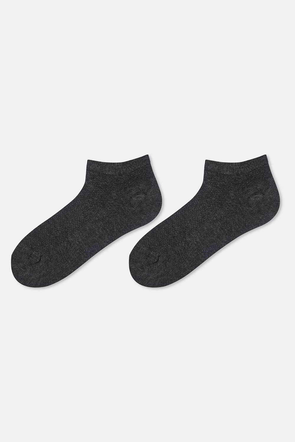 Antrasit-Lacivert Erkek 2'li Dörtgen Desen Patik Çorap