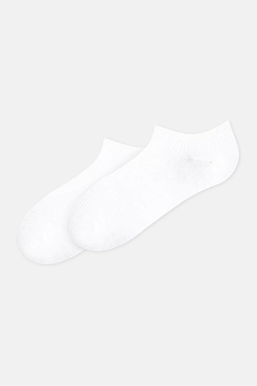 Beyaz Erkek 2'li Bambu Patik Çorap