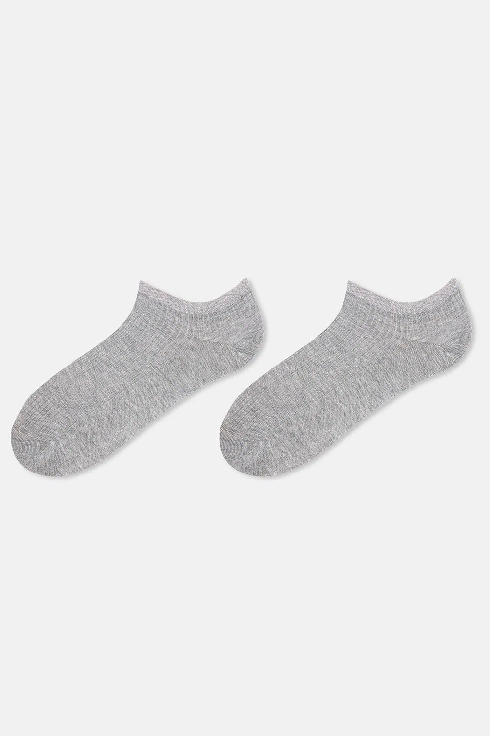 Gri Erkek 2'li Bambu Patik Çorap