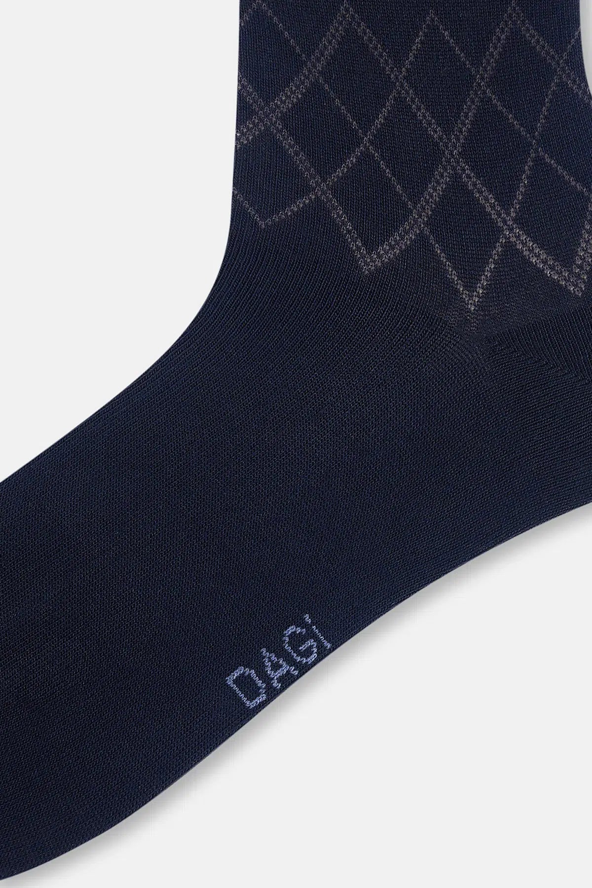 Lacivert Erkek 2'li Baklava Desen Bambu Çorap