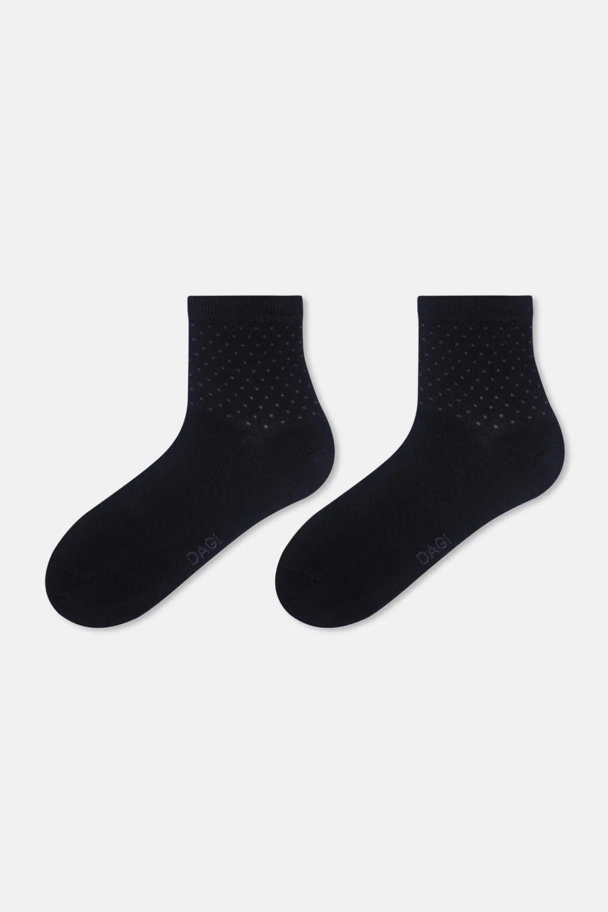 Siyah Erkek 2'li Puantiye Desen Bambu Çorap