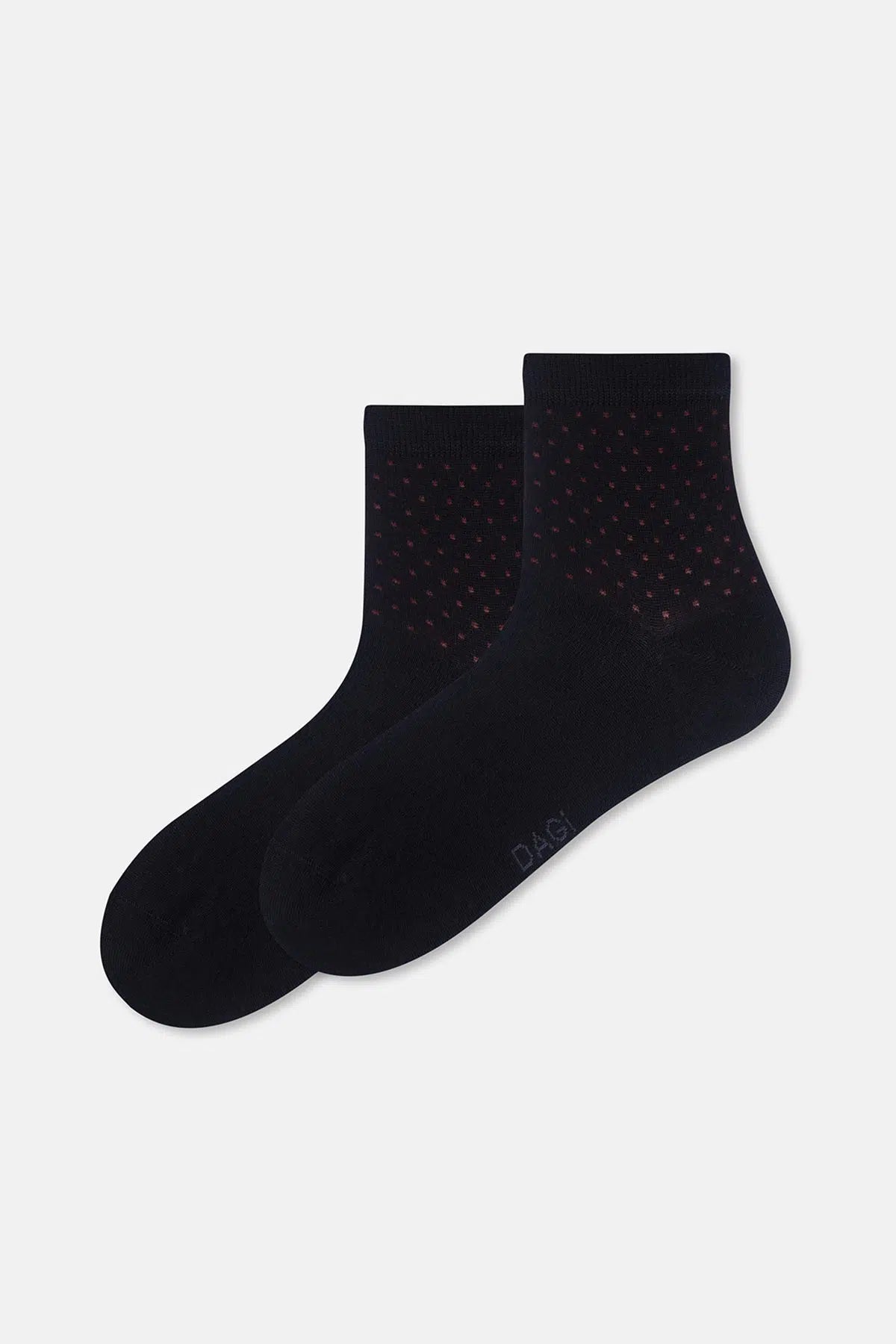 Siyah Erkek 2'li Puantiye Desen Bambu Çorap