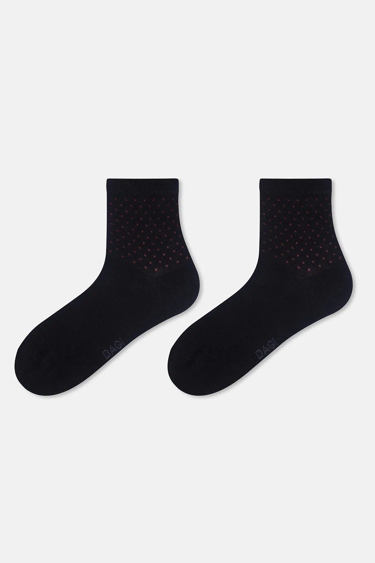 Siyah Erkek 2'li Puantiye Desen Bambu Çorap