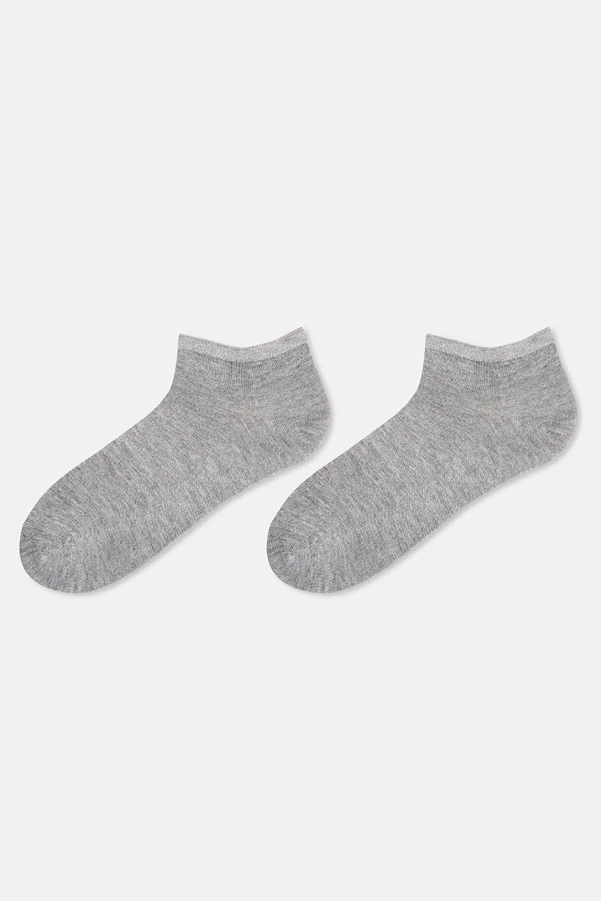 Beyaz-Gri Melanj Erkek 2'li Bambu Çorap